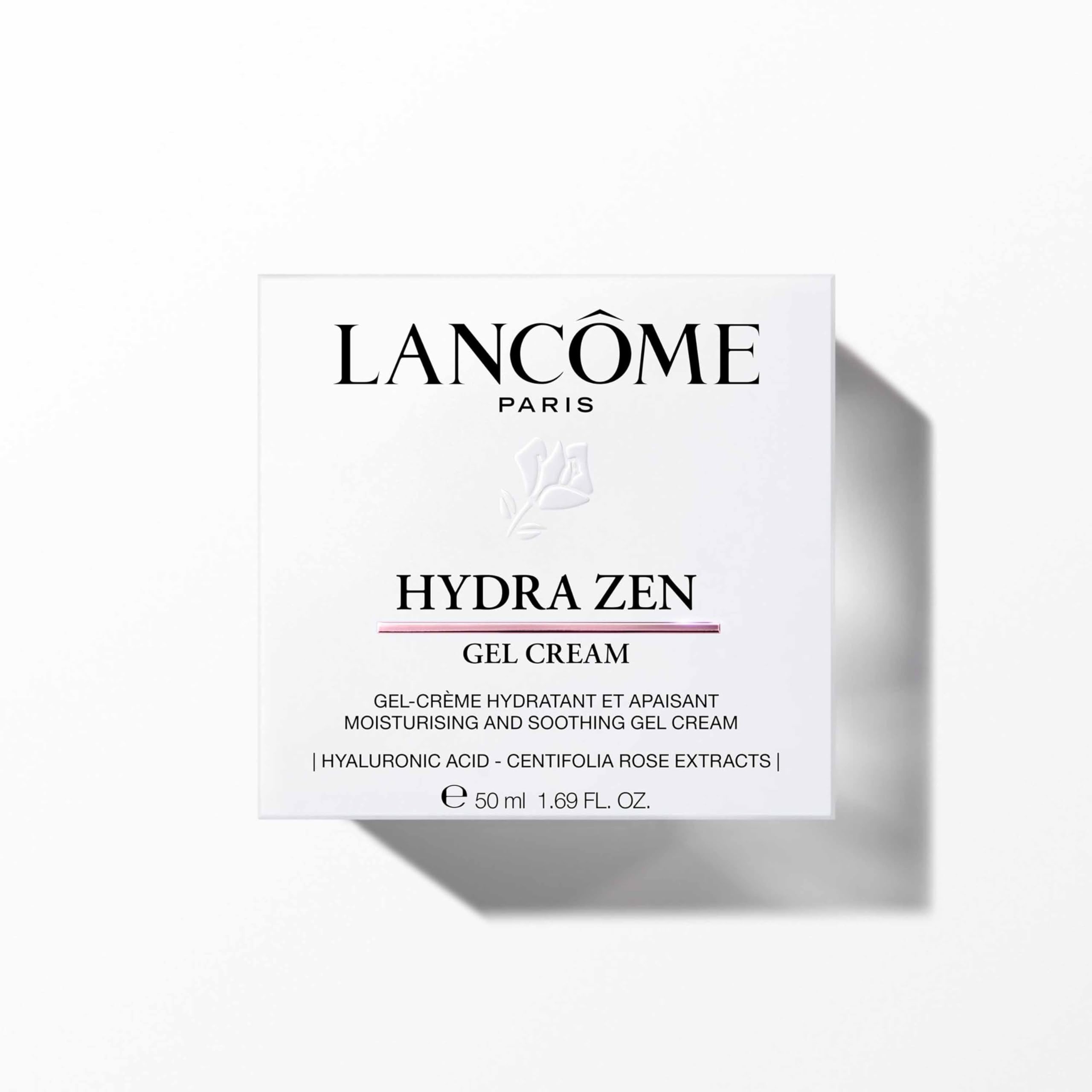 Hydra Zen Gel Cream texture close-up shows lightweight, non-greasy formula