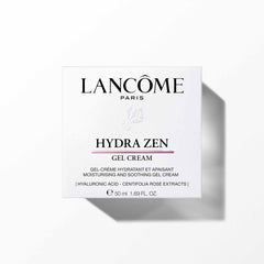 Hydra Zen Gel Cream texture close-up shows lightweight, non-greasy formula