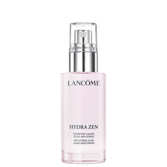 Lancôme Hydra Zen Glow Moisturizer bottle pump demonstrates hydration on skin