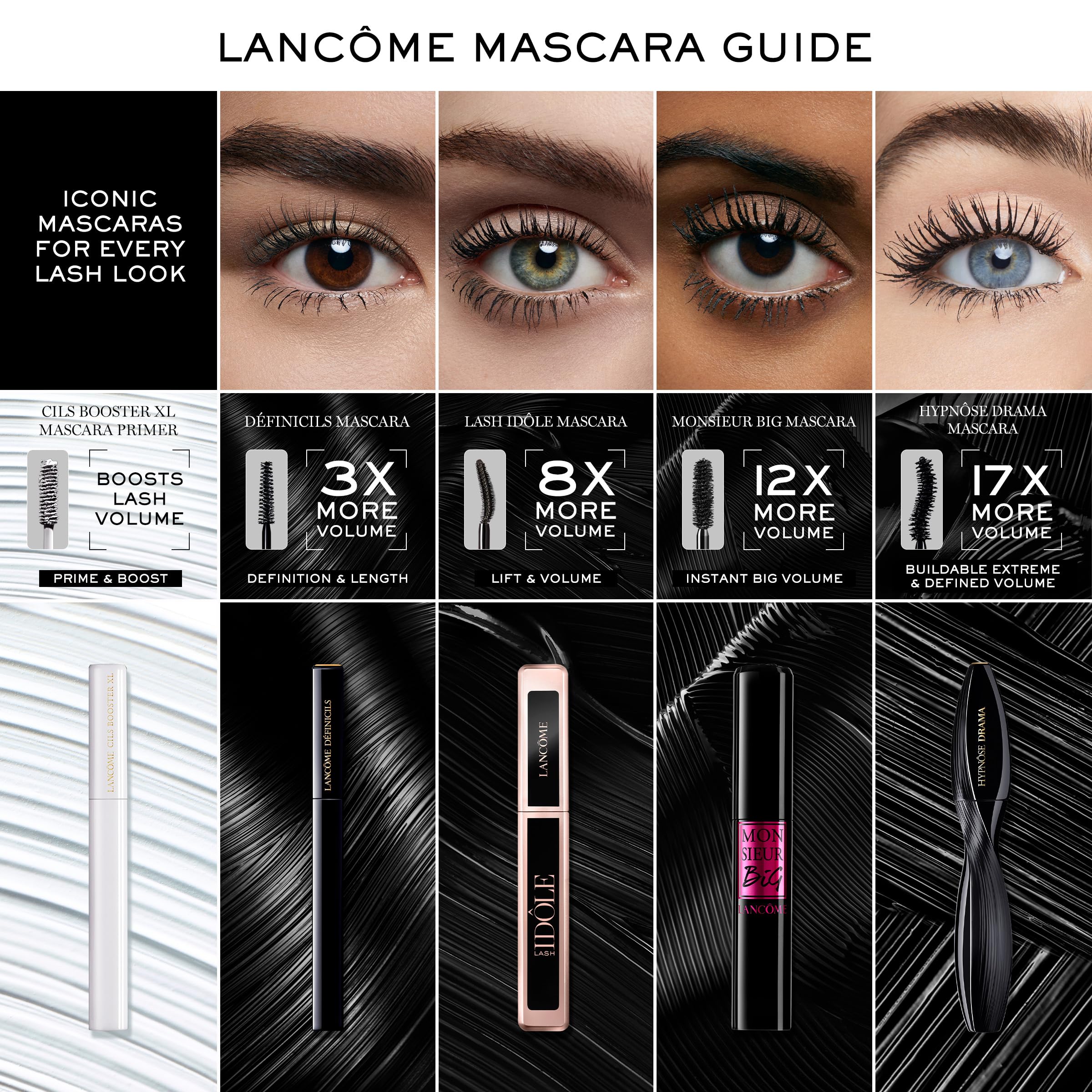 Lancôme Hypnôse Drama brush close-up showing oversized S-shaped bristles.