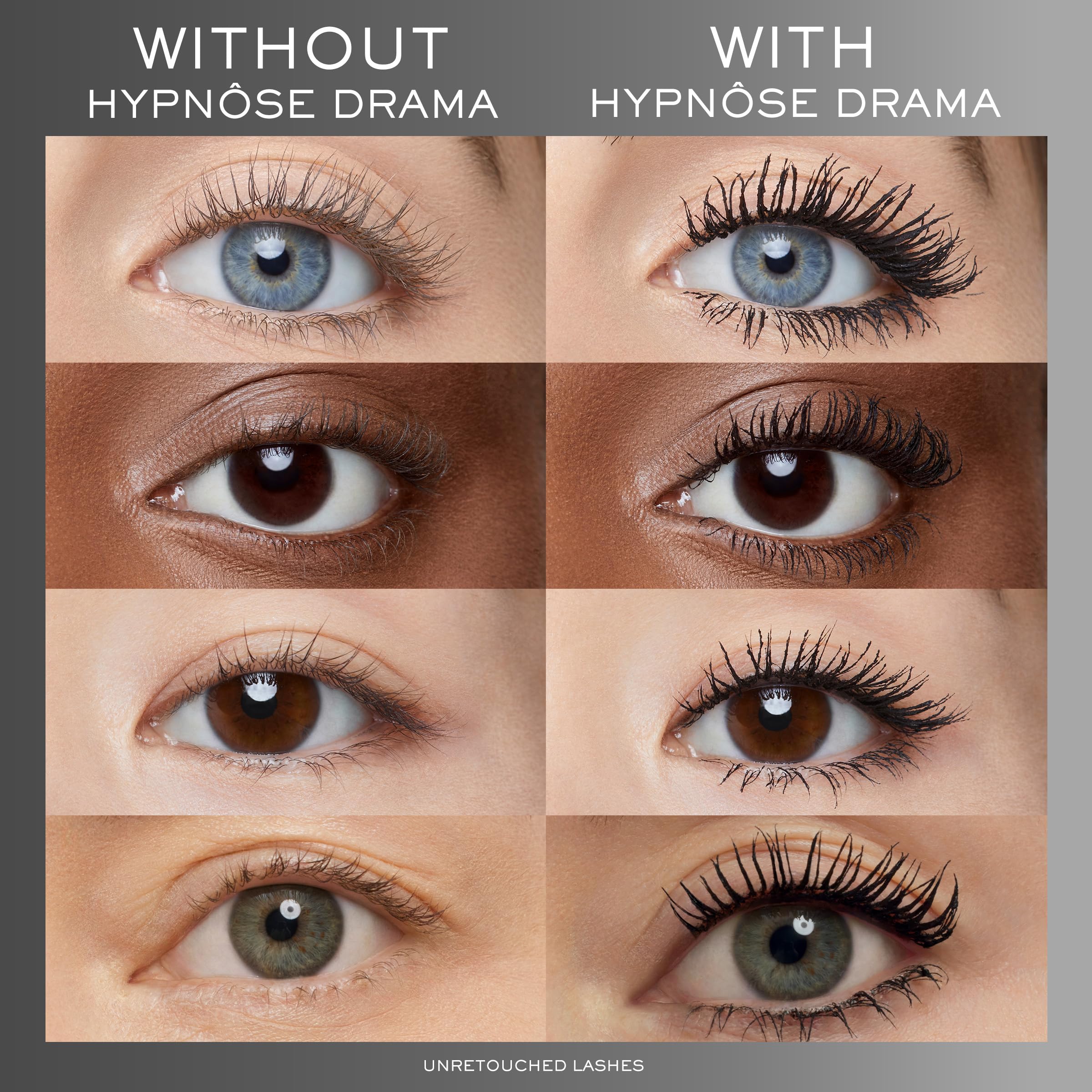 Dramatic full-lash effect with bold length and volume.