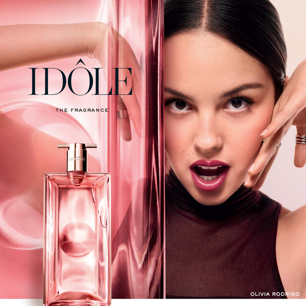 Lancôme Idôle on vanity suggests daily morning ritual