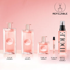 Lancome Idôle jasmine note close-up captures airy floral freshness.