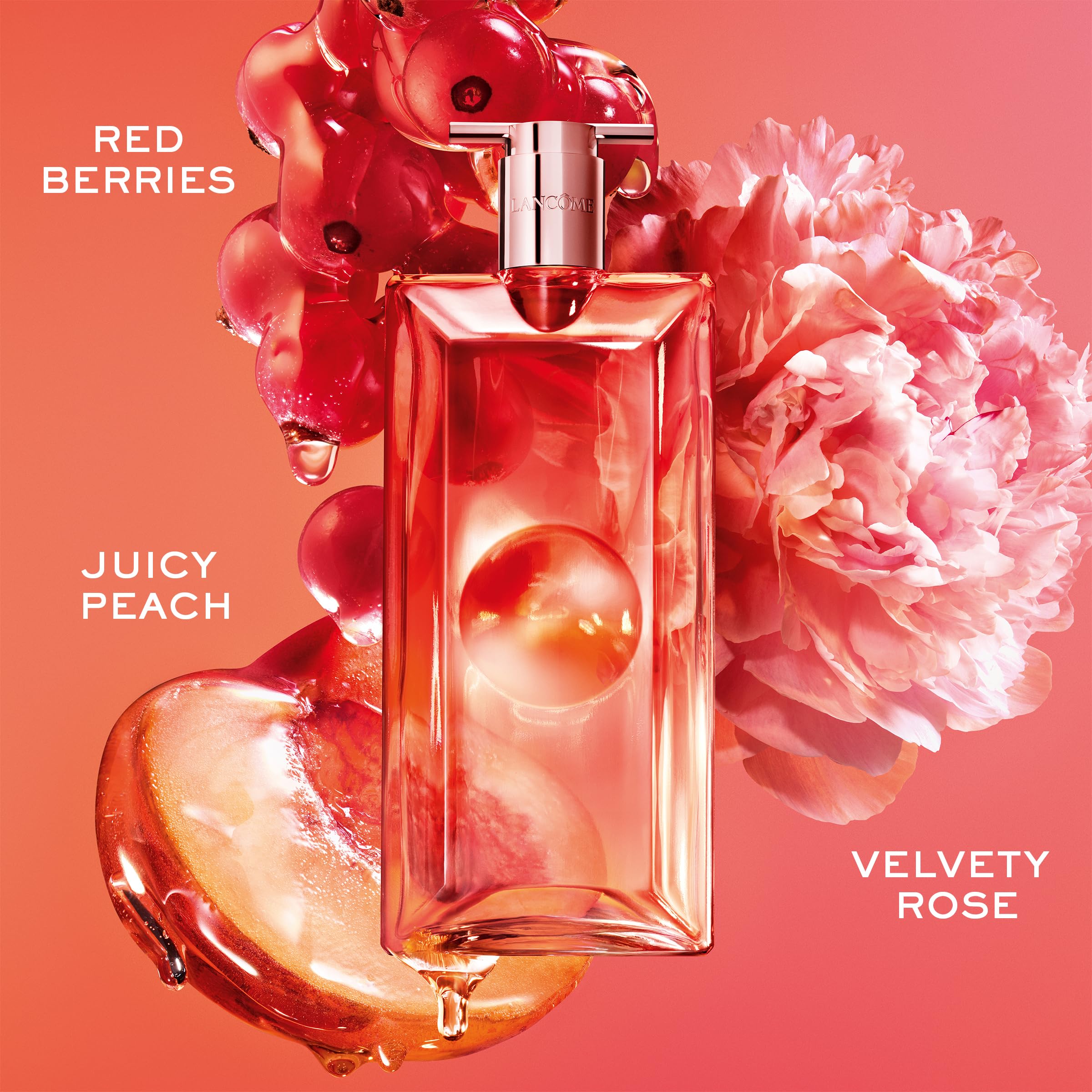 Lancôme Idôle Peach ’N Roses peach detail to boost everyday brightness.
