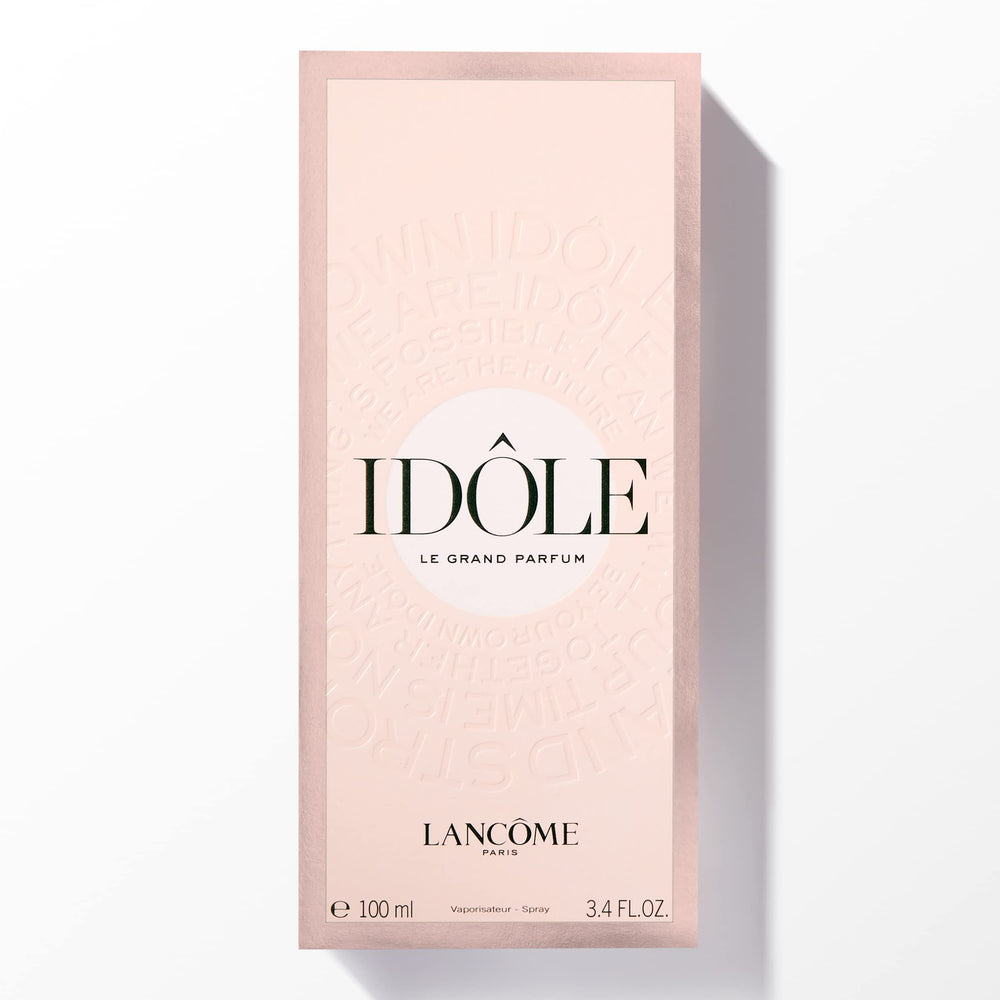 Lancôme Idôle spotless jasmine absolute detail signals premium ingredients.