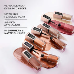 Lancôme Idôle Tint matte shade swatch in Desert Sand for a soft, crease-free finish