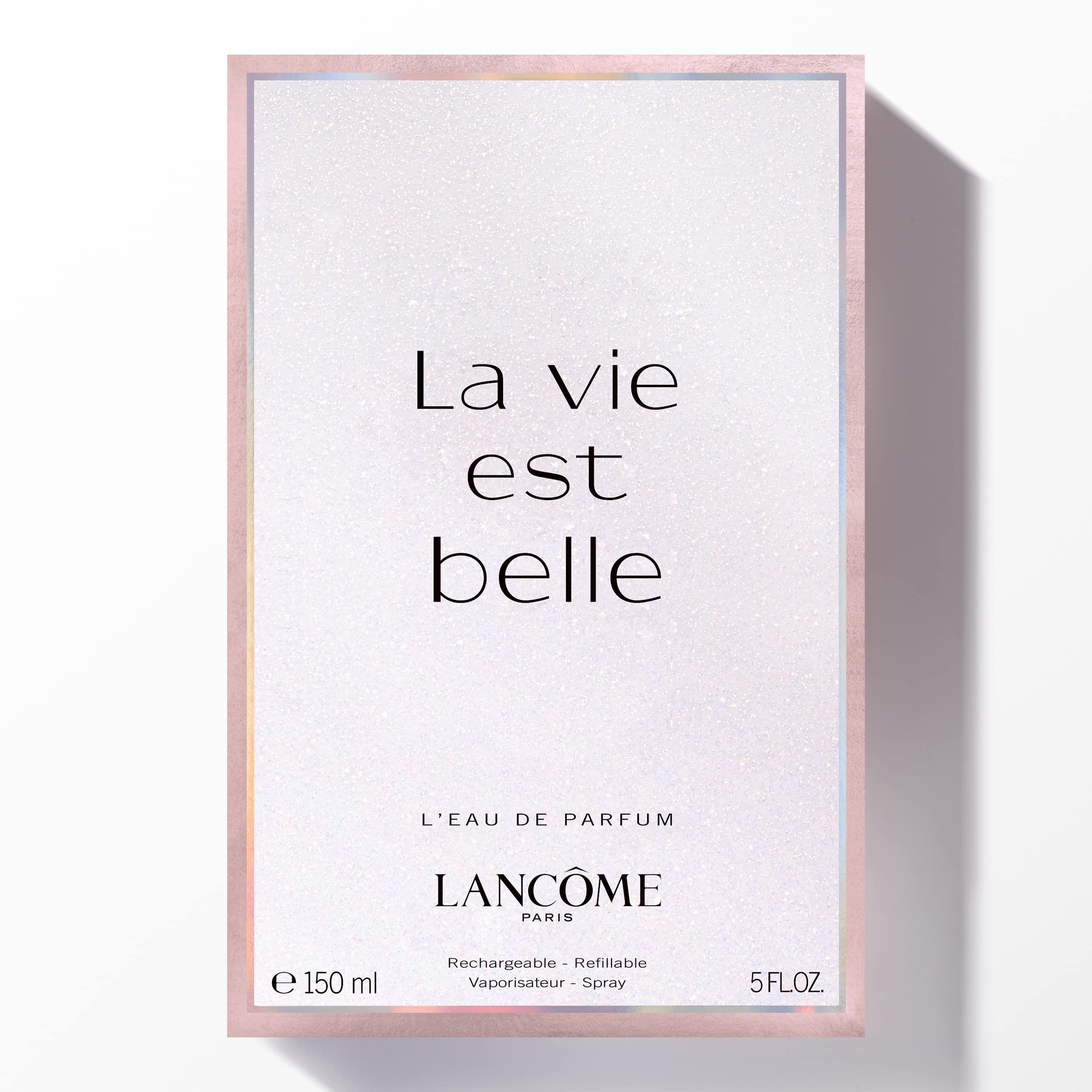 Lancôme La Vie Est Belle bottle on dresser evokes everyday luxury.