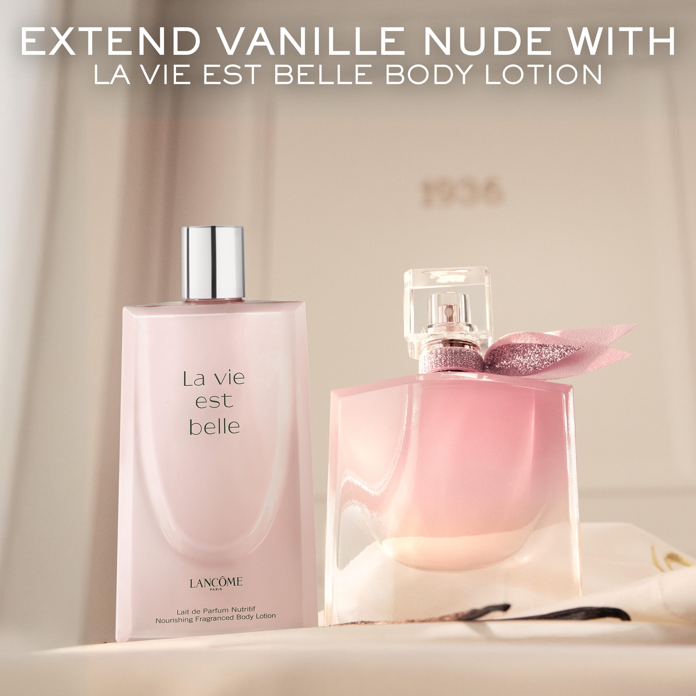 Lancôme La Vie Est Belle Vanille Nude atomizer for easy application.