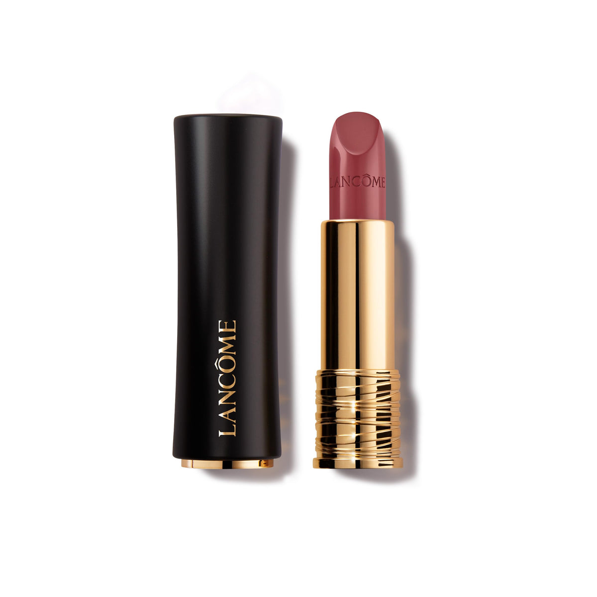 Lancôme L'Absolu Rouge Delice de Figue bottle close-up showing cream finish