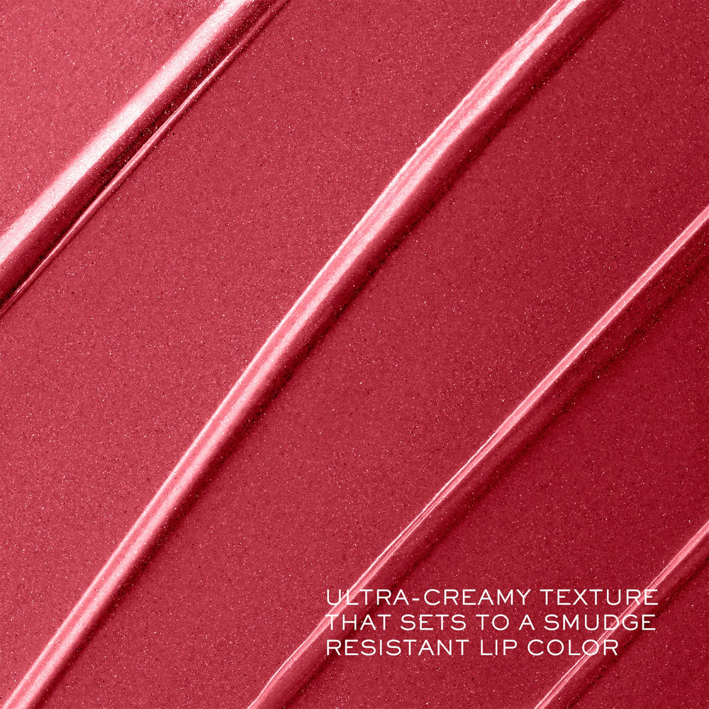 Lips wearing Exotic Orchid display luminous, smudge-resistant color.