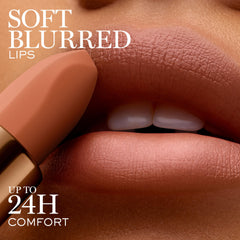 Lancôme lipstick with ceramides and grand rose extracts for nourishment.