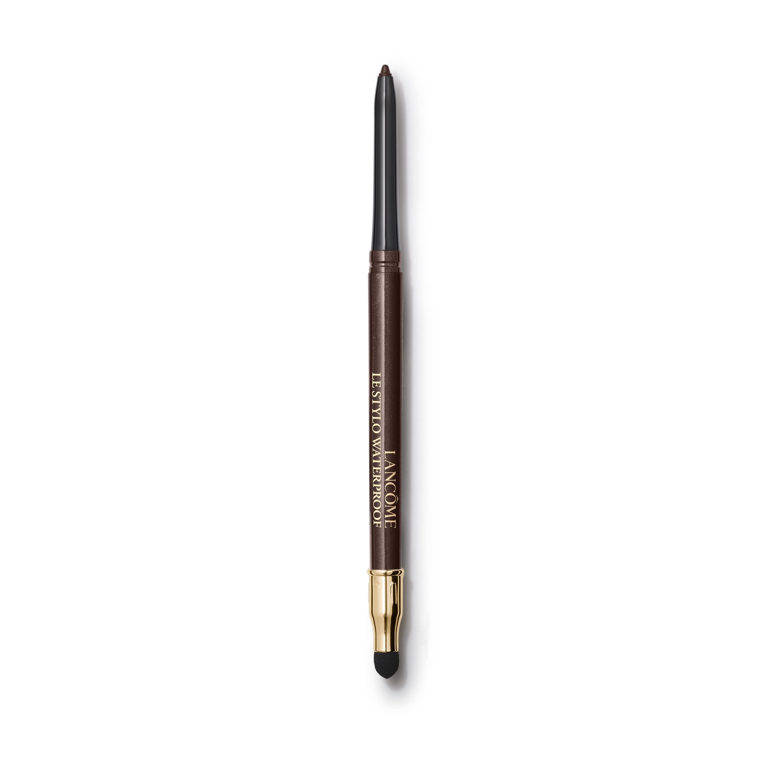 Lancôme Le Stylo Waterproof Eyeliner Pencil Chocolat close-up swatch for precise, long-lasting line