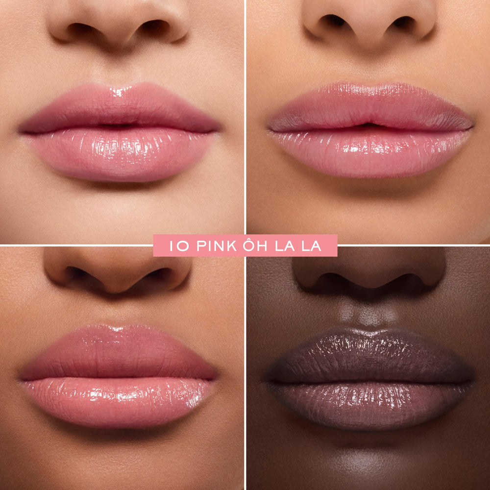 Lancôme Lip Idôle Butterglow balm application demonstrates lightweight, comfortable wear.