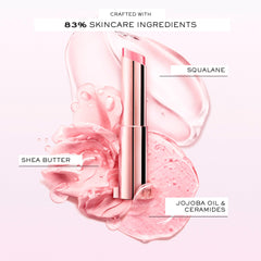 Lancôme Lip Idôle Butterglow balm offers 14 shade options for versatile looks.