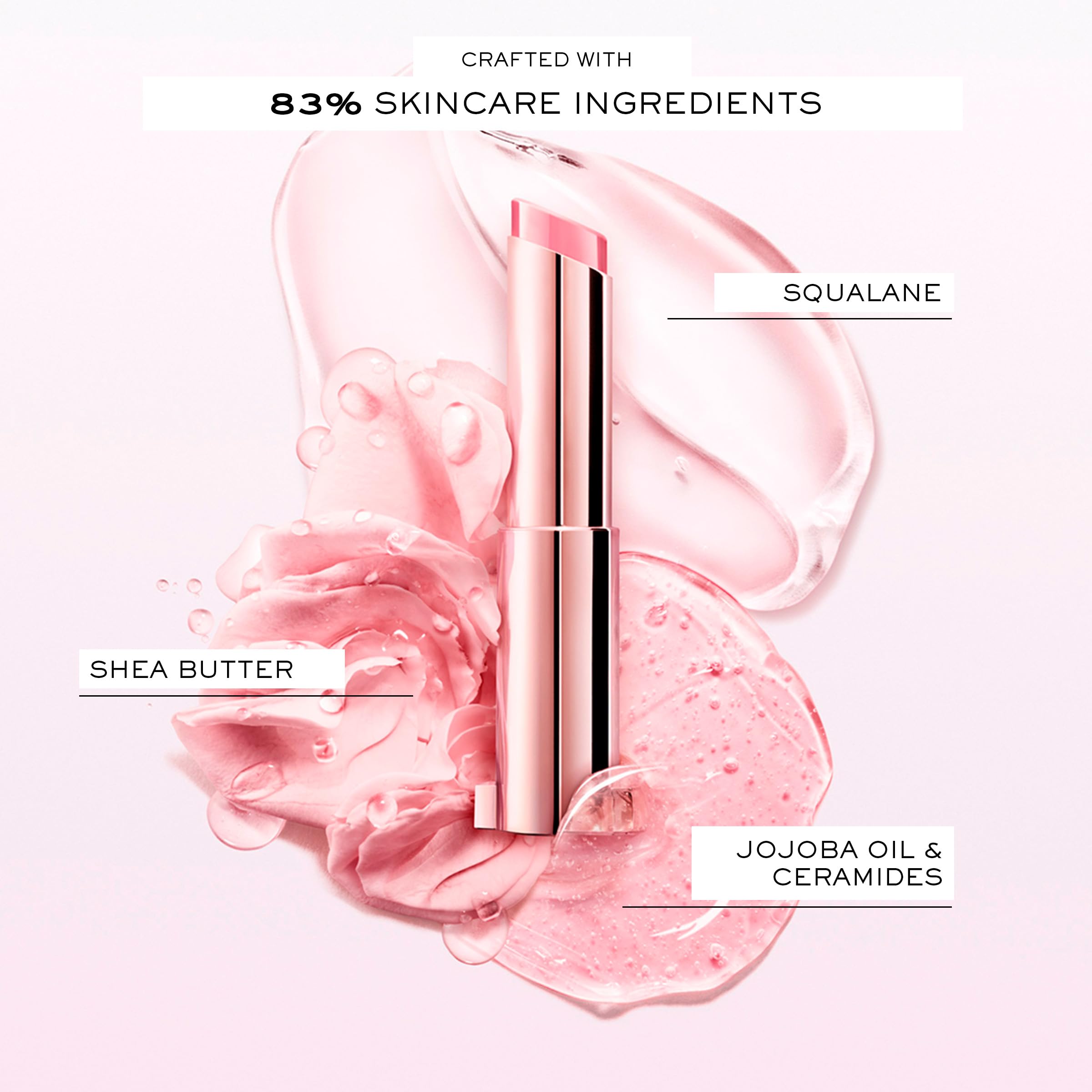 Lancôme Lip Idôle Butterglow highlights squalane and nourishing oils.