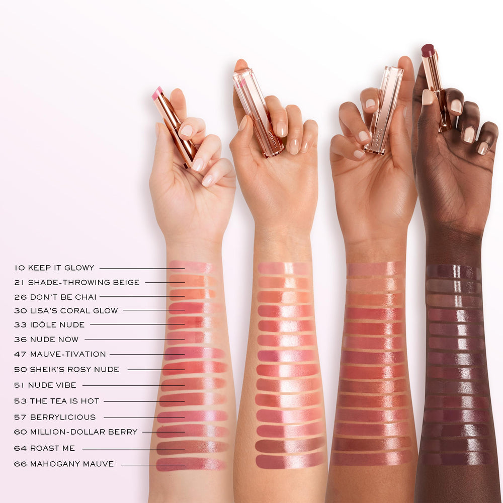 Lancôme Lip Idôle Butterglow texture looks non-sticky and lightweight.