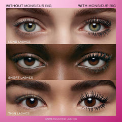 Lancôme Monsieur Big Waterproof Mascara, efecto pestañas postizas para mirada más impactante.