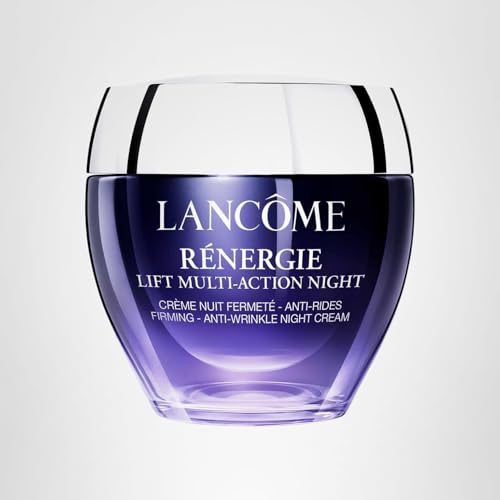 Lancôme Rénergie Lift Night Cream dermatological testing badge alongside product.