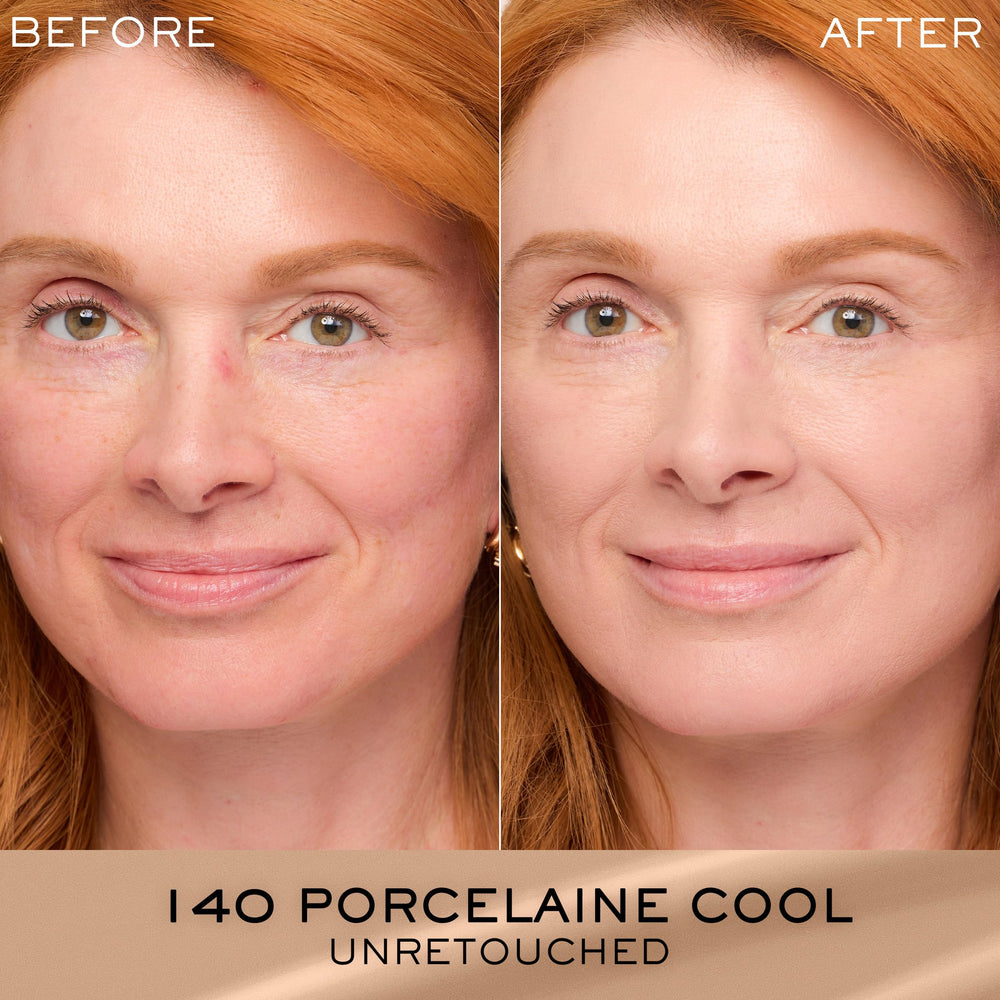 Lancôme Renergie Lift foundation pump demonstrates precise dispensing.