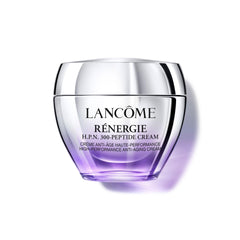 Lancôme Rénergie H.P.N. cream jar refill showcases sustainable packaging benefits.