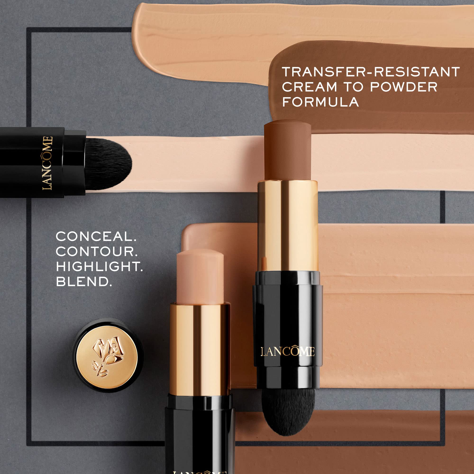 Swatch of Lancôme Teint Idole 210 Buff Neutral for seamless color match.