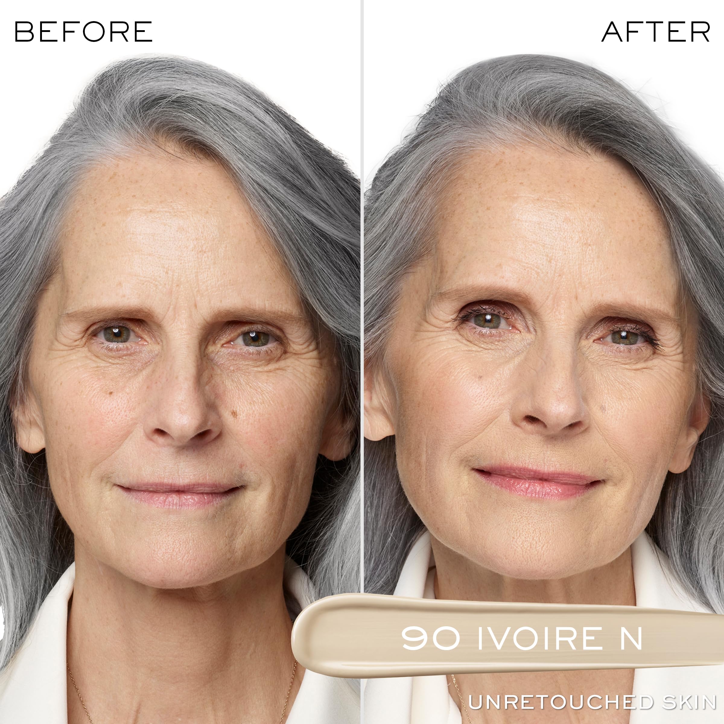 Lancôme concealer applicator in action delivering precise brightening