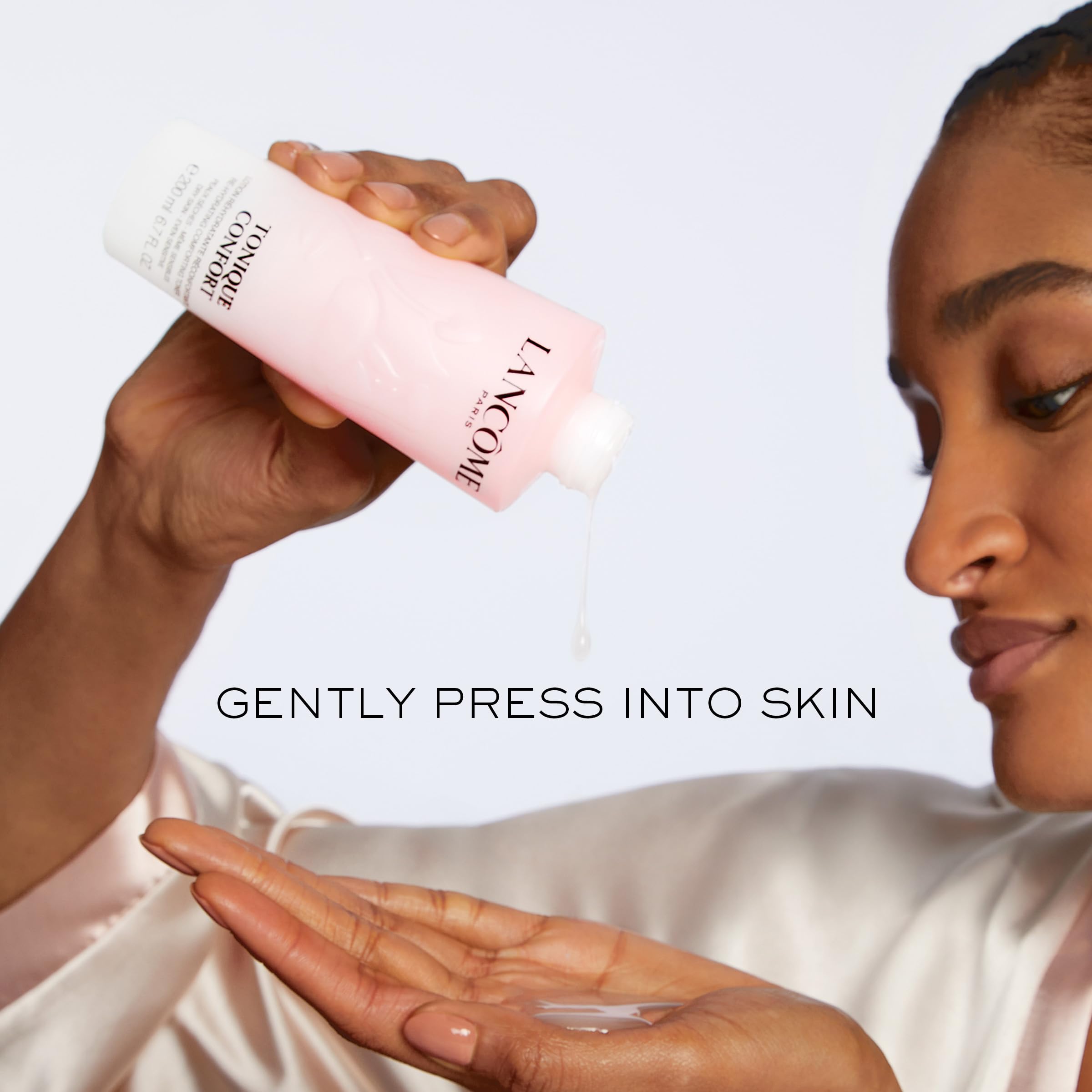 Lancôme Tonique Confort ingredients graphic highlighting hydration