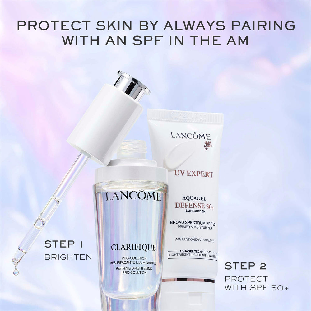 Lancome UV Expert Edelweiss extract supports skin resilience.