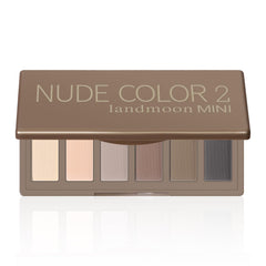 LANDMOON Nude Mini Paleta: sombras mates para un look suave y versátil durante el día.