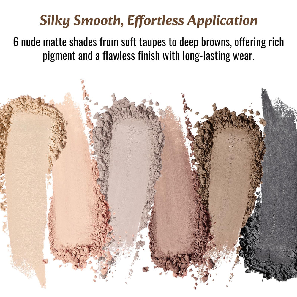 LANDMOON Nude Mini Paleta: tonos taupe naturales para transiciones suaves y elegantes.