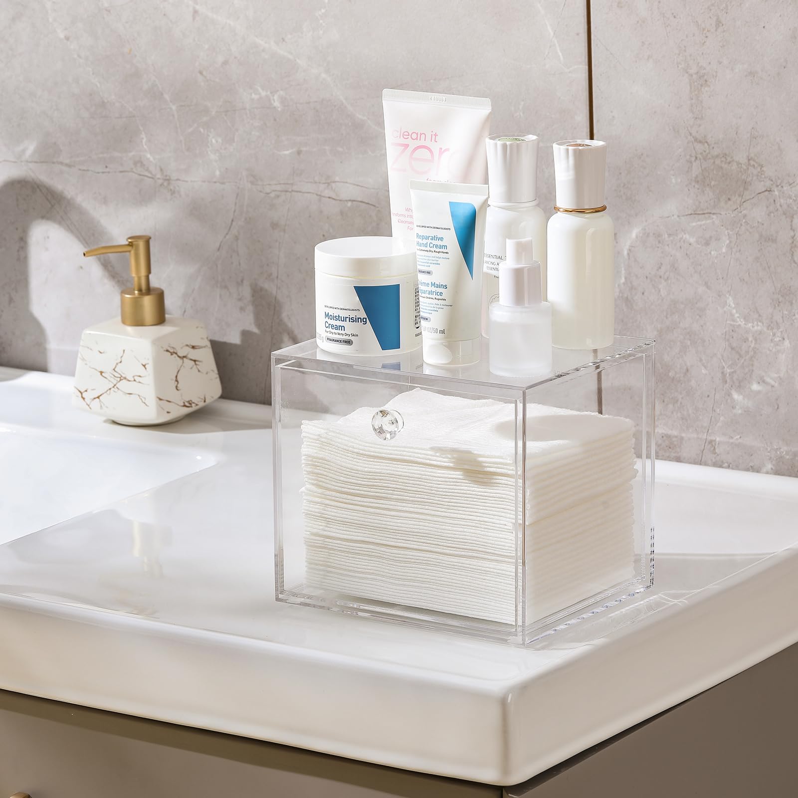 LANDNEOO recyclable acrylic material offers durable, eco-friendly bathroom storage