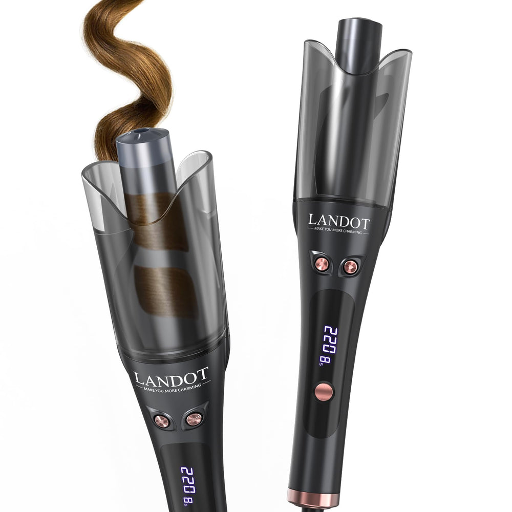 LANDOT automatic rotating curling iron general view for effortless salon styling
