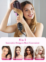 LANDOT brush shows 3 heat settings for customized styling.