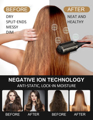 LANDOT negative ionic technology reduces frizz for a sleek, polished look.