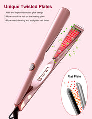 LANDOT tourmaline ceramic plates deliver smooth shine and frizz control.