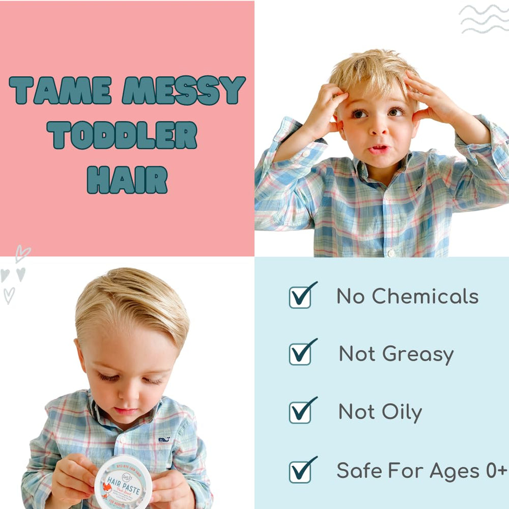 Lane & Co Hair Paste para toddlers, peinado flexible con acabado suave.