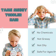 Lane & Co Hair Paste para toddlers, peinado flexible con acabado suave.