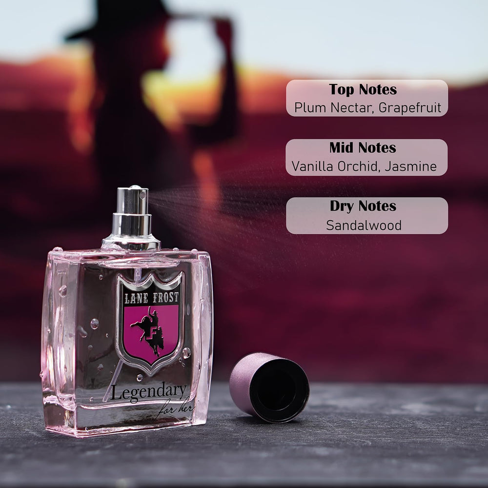 Lane Frost Legendary For Her packaging showcases premium details for a gift-ready feel.