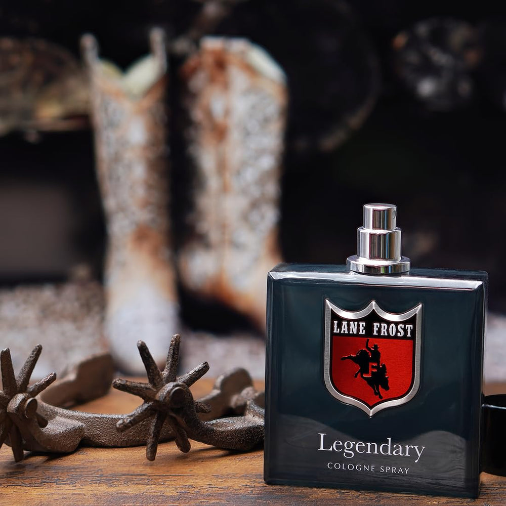 Lane Frost Legendary packaging box highlighting USA-made heritage and gift-ready presentation