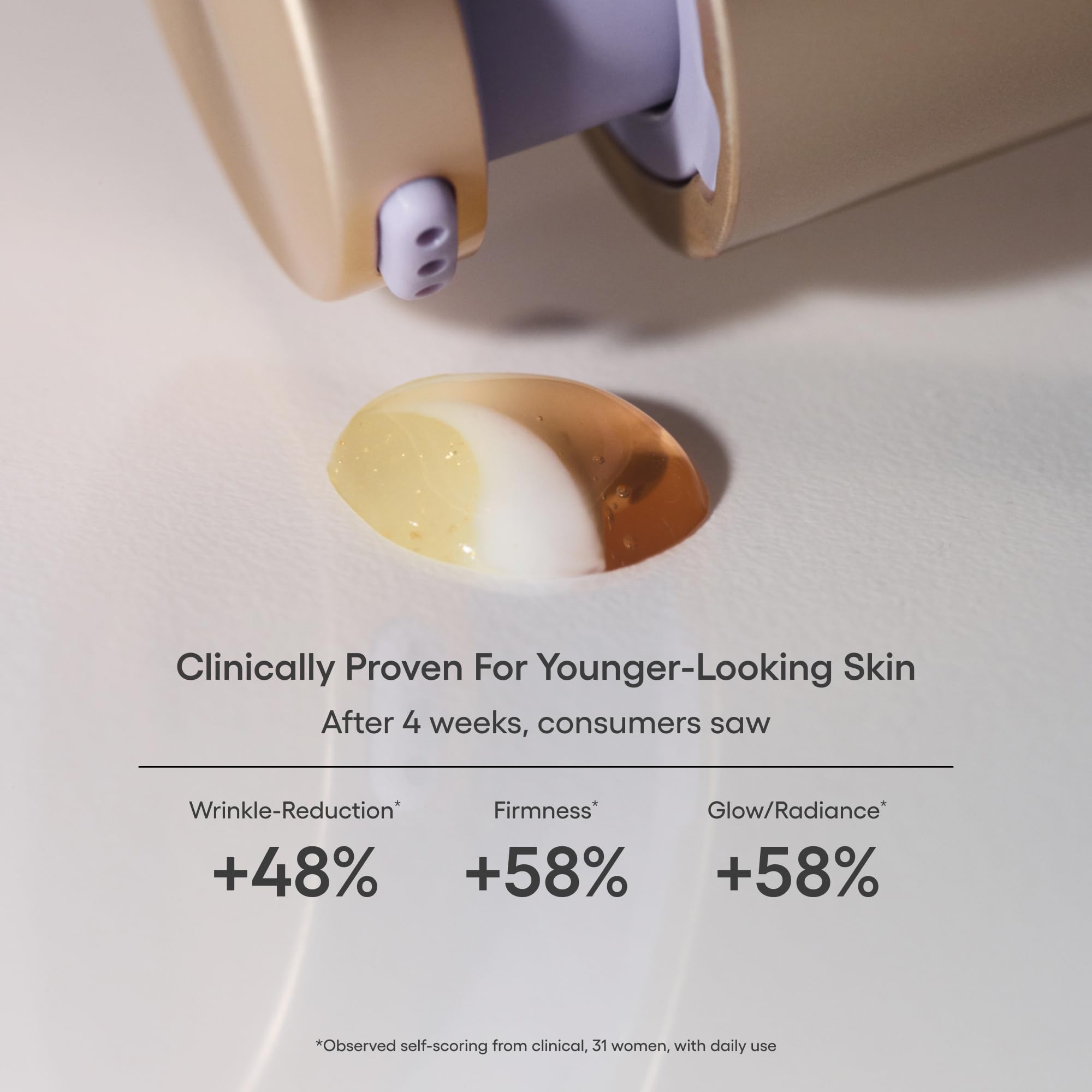 Applying LANEIGE Perfect Renew 3X Serum to the face in AM & PM routine.