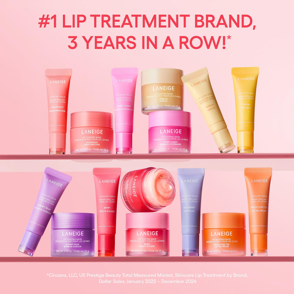 LANEIGE Berry lip mask close-up conveys nourishing, leave-on care