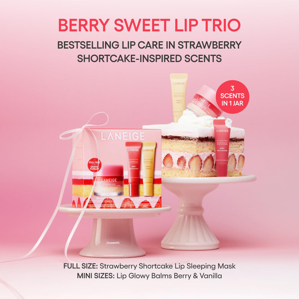 Laneige Mini Lip Glowy Balm Berry adds daytime shine on the go.