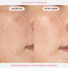 Laneige Bouncy & Firm Serum applied under the eye for a brighter, awake look.