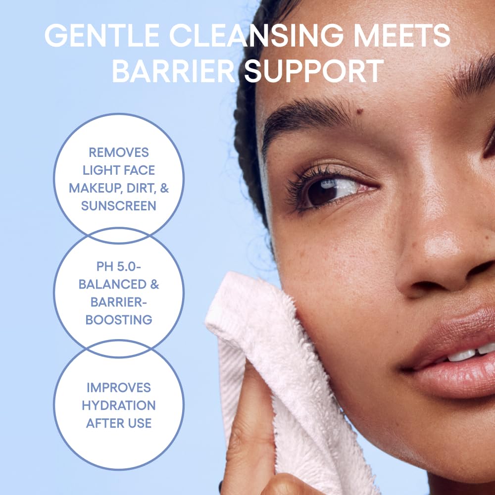 LANEIGE Gentle Gel Cleanser texture on skin demonstrating gentle cleansing