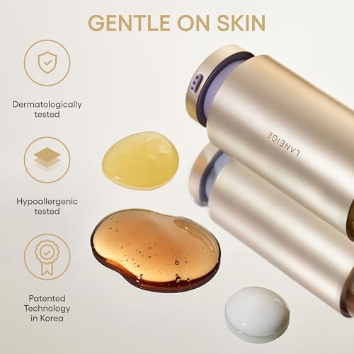 Dispensing all three formulas together from the LANEIGE serum.