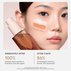 LANEIGE face cleanser application in motion demonstrates oil-to-foam mix.