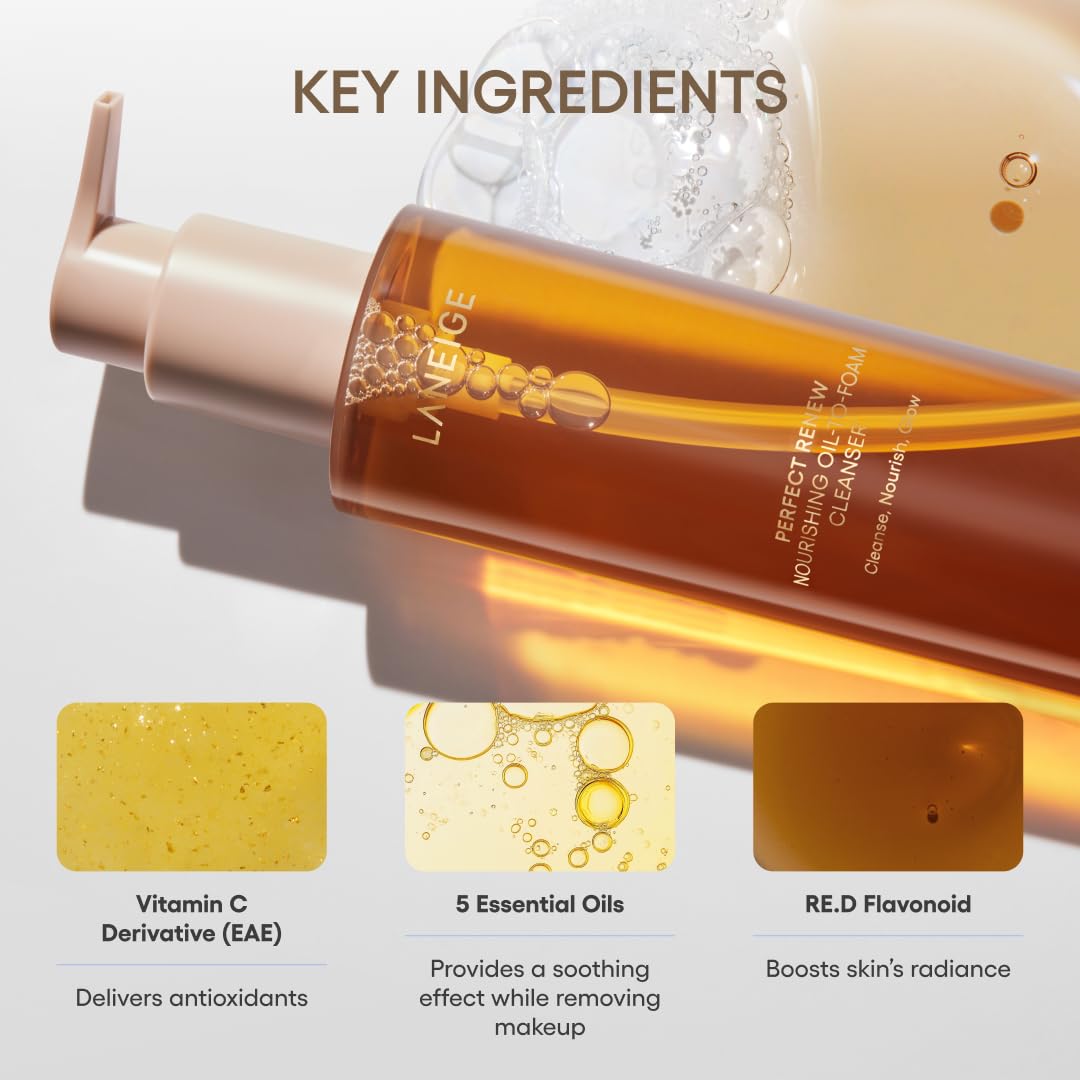 LANEIGE foaming cleanser close-up highlights rich lather.