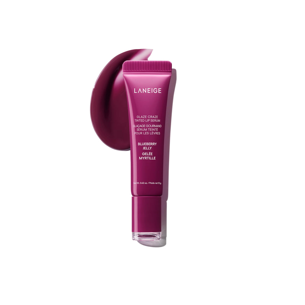 LANEIGE Glaze Craze envase cristal, brillo translúcido para labios seductores.