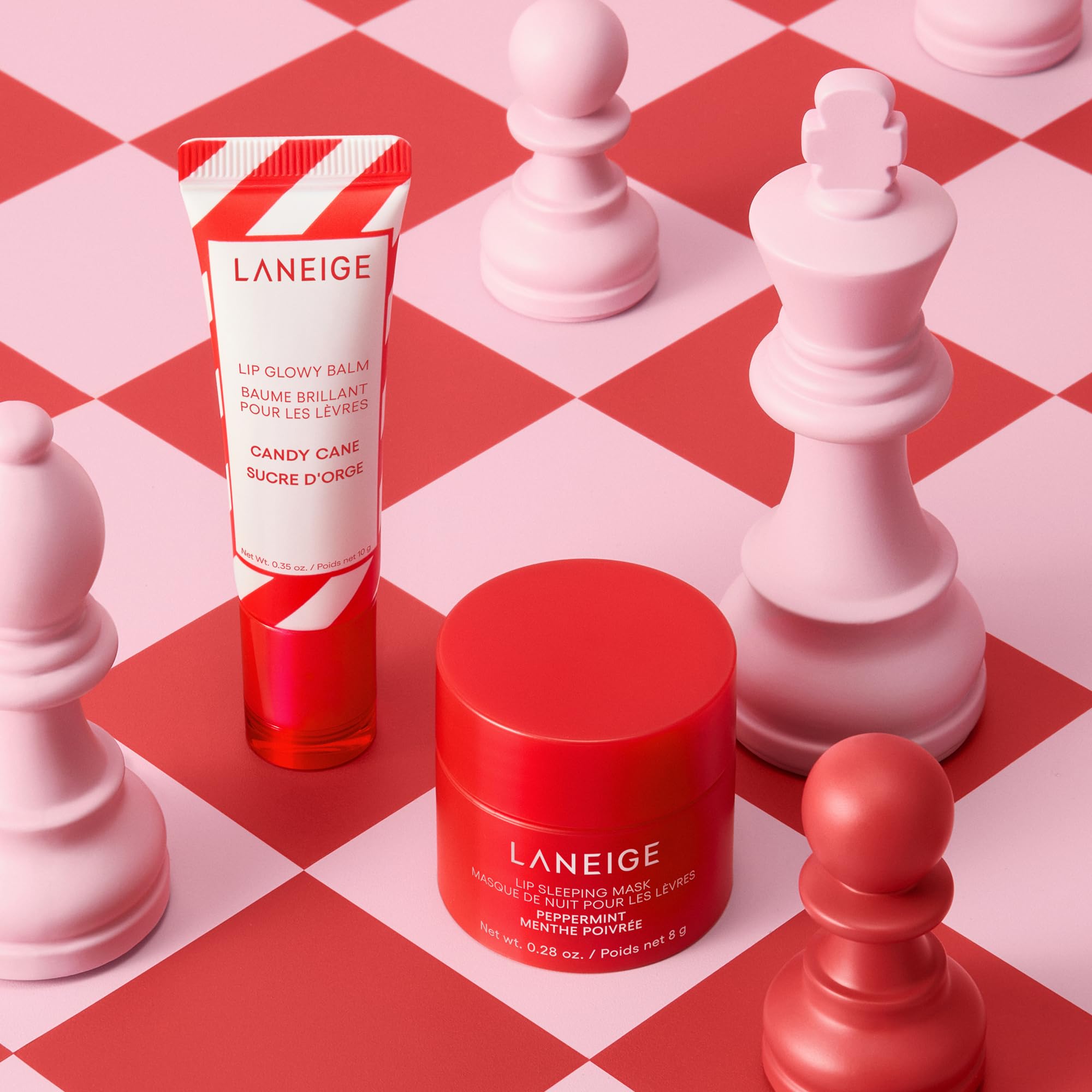 LANEIGE Lip Glowy Balm used on-the-go for quick hydration.