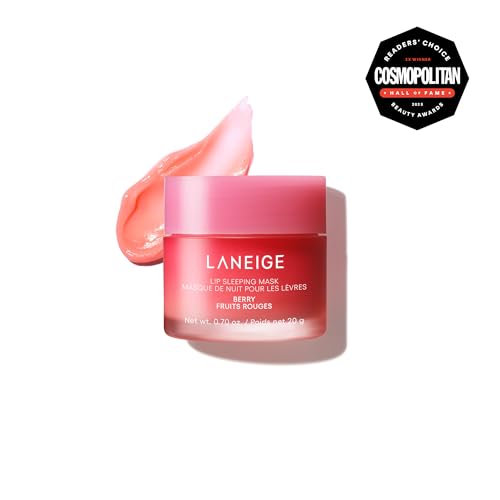 LANEIGE Lip Sleeping Mask Berry application showing a rich moisture layer